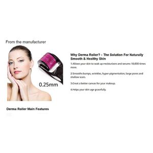 Premium Derma Roller 540 Titanium .25mm Micro Needles, Includes Storage Case By NexGenSkin - Image 3