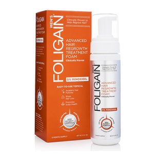 FOLIGAIN MINOXIDIL 5% HAIR REGROWTH FOAM For Men (6 fl oz) 177ml 3 Month Supply - Image 1